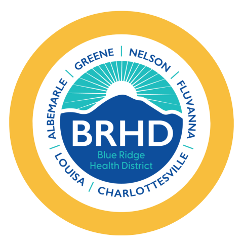 Blue Ridge Health District logo in a yellow circle