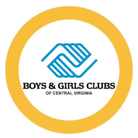 Boys and Girls Clubs of Central Virginia logo in a yellow circle