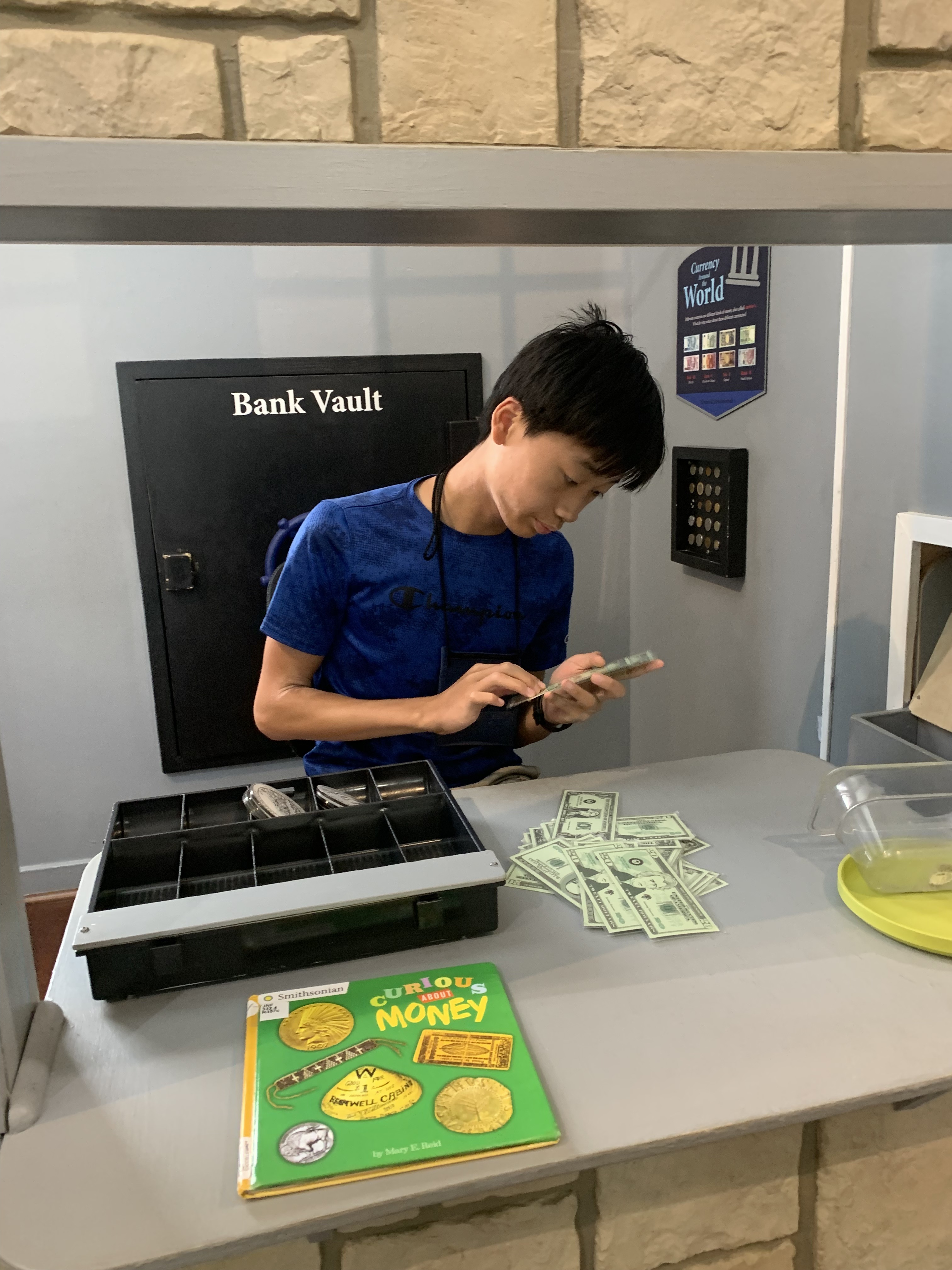 Student counts play money