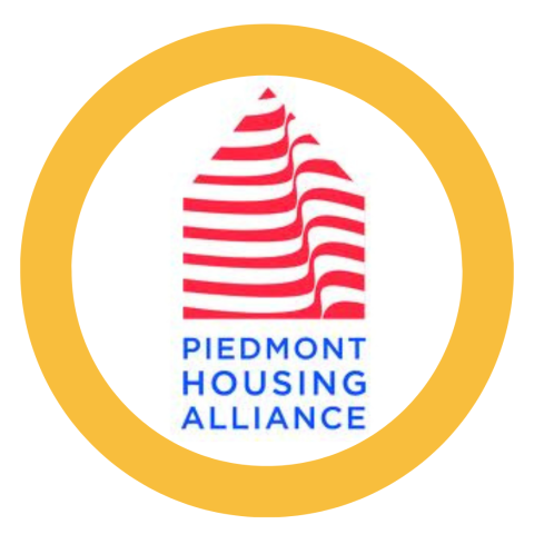 Piedmont Housing Alliance logo in a yellow circle