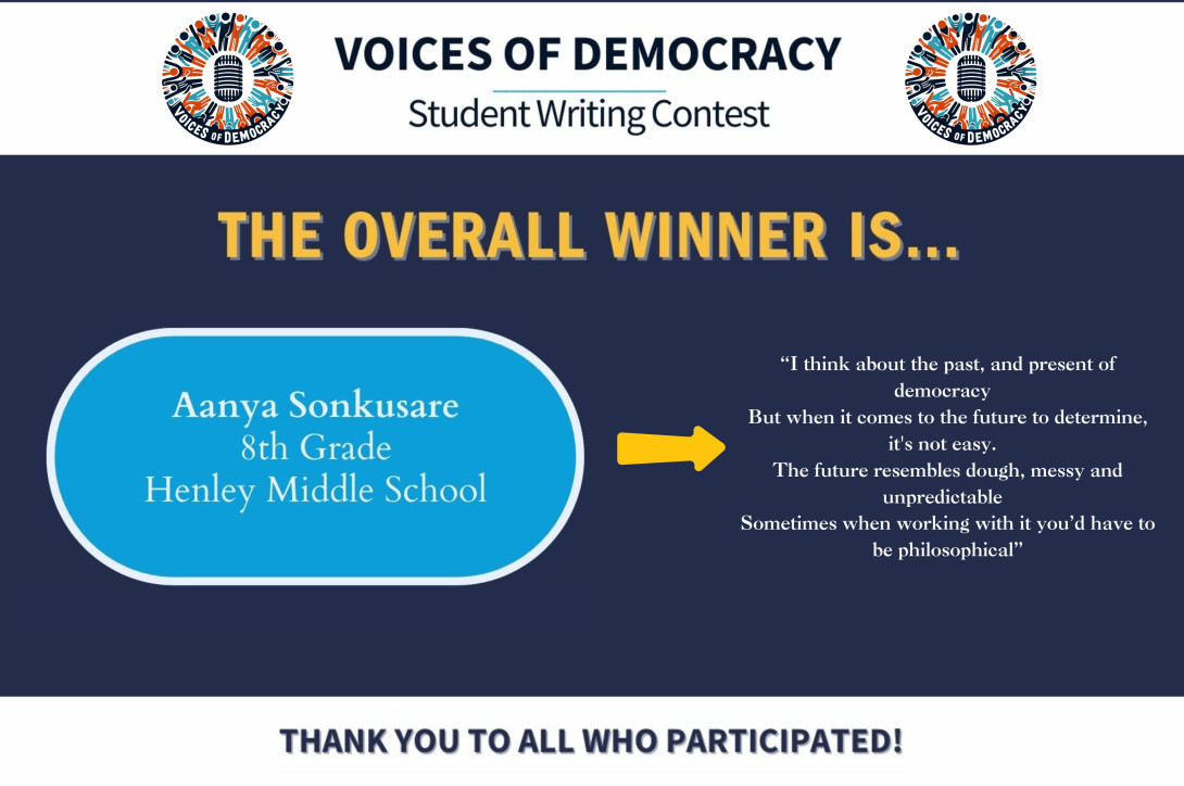 Voices of Democracy winner